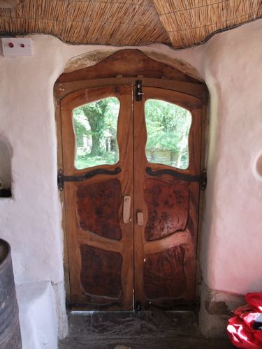 Cob house door